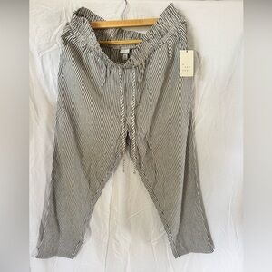 A New Day Striped Crop Pants Size XXL